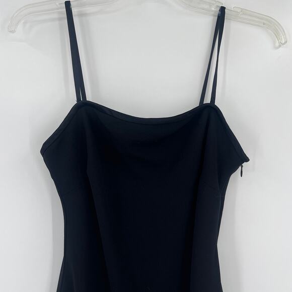 Vtg 90s Jones New York Asymmetric Dress Sz 6 LBD Slip Y2K Grunge Cocktail Hoco - Picture 2 of 12